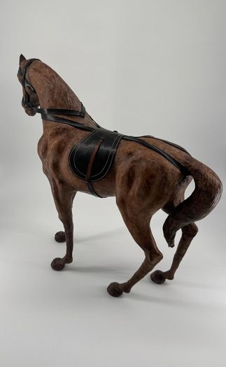 leather horse sculpture