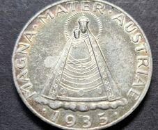 1935 Austria 5 Schilling Silver coin