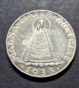 1935 Austria 5 Schilling Silver coin