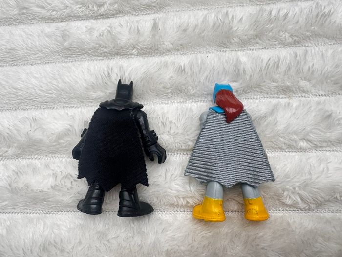 Imaginext DC Super Friends Batgirl And Batman approx. 7 cm. Used Please see photos