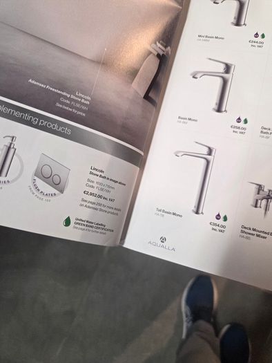 Tall basin bathroom sink tap