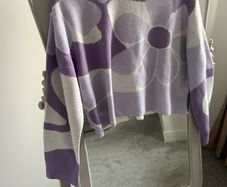 Fab Lilac Floral Mix Jumper Size S