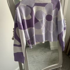 Fab Lilac Floral Mix Jumper Size S