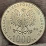 Poland 1983 Silver 1000 Zloty Coin Pope John Paul II Image 2