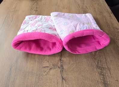 2 Guinea Pig cozy sacks - bees and elephants