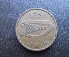 1943 Irish Half Penny