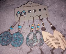 Pack of 6 pairs of earrings brand new