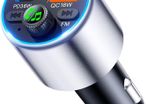 Upgraded Bluetooth Car Adapter 5.3, [Fast Charging] Car Bluetooth FM Transmitter with Powerful PD36W & QC3.0, [HiFi Crystal-Clear Sound] Wireless Car Charger Adapter Hands Free Car Phone Kit
