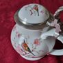 Antique Royal Tettau Bavaria Germany Original Model Al-Tettau Anno 1800 Pewter Lidded Porcelain Teapot / Stein Made In Bavaria Germany Image 3