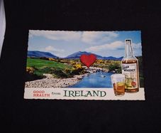 Ireland Postcard : Good Health From Ireland - Irish Whiskey - 1960s