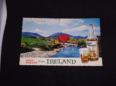 Ireland Postcard : Good Health From Ireland - Irish Whiskey - 1960s