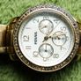 Fossil Womens Gold Color Watch ES-2968 battery -  works well Image 3
