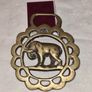 Antique solid brass Elephant medallion Image 3