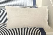 New bespoke 100% linen 50cm x 31cm cushion COVER in natural, Moss or winter white