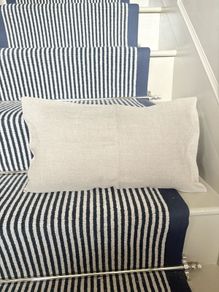 New bespoke 100% linen 50cm x 31cm cushion COVER in natural, Moss or winter white