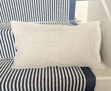 New bespoke 100% linen 50cm x 31cm cushion COVER in natural, Moss or winter white