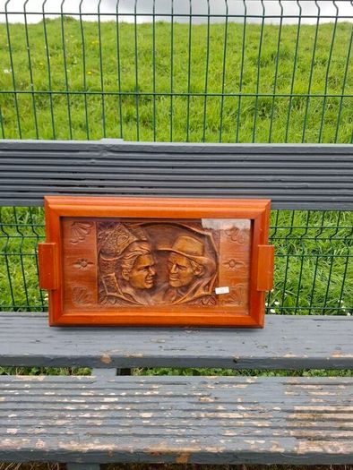 Wood stunning tea tray  postage possible