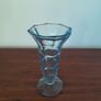 Art Deco Blue Cut Glass Vase Image 2