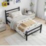 3ft Single Bed Frame with Headboard,Heavy Duty Metal Platform Image 4