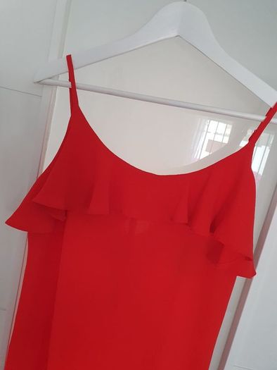 PRIMARK red frill slip dress Sz 14 - Bnwt Rrp 16