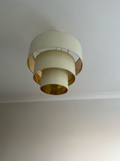 3 matching ceiling light shades