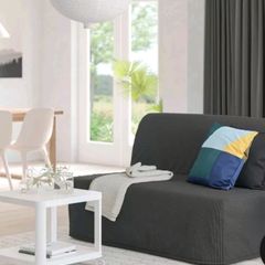 LYCKSELE LOVAS 2 seat sofa bed Vansbro dark grey