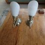 Wall Lights x2 in Brushed Brass Image 2