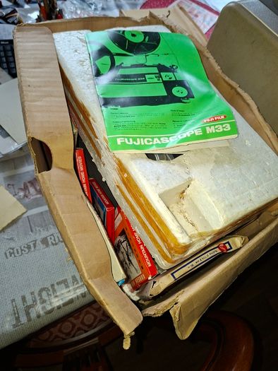 1950s Vintage Vintage Fujicascope M33 8mm/Super 8 Cine Film Projector with Tapes, made by Fujifilm Postage Available or Collection