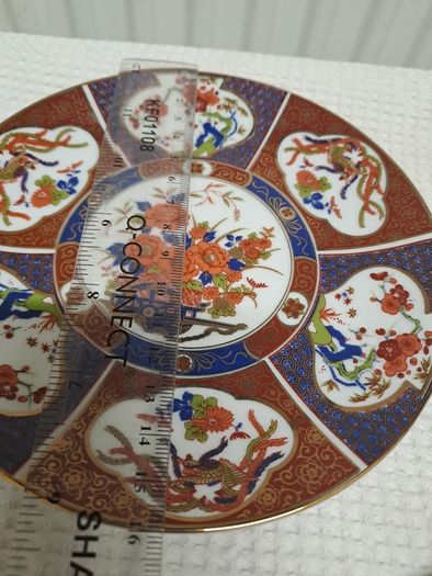 Imari plate with camelias and phoenix