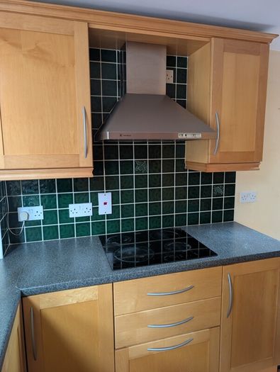 Entire Kitchen including Neff Double Oven, Integrated Fridge-Freezer, Bosch Dishwasher,  Faber Extractor fan, and Microwave.