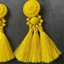 H&M Yellow Tassel Earrings! Image 4