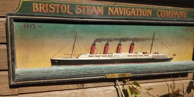 Aquitania Hand Painted Carved Sign