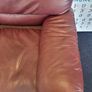 2 Burgundy Leather Sofas Image 3
