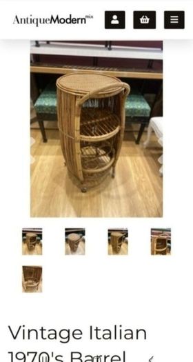 Bamboo Bar Cart