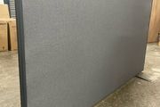 Three Dark Grey Fabric Office Screens
