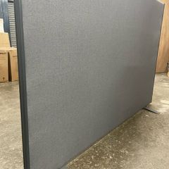 Three Dark Grey Fabric Office Screens