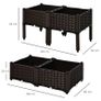 Set of 4 Garden Raised Bed Elevated Patio Flower Plant Planter Box Vegetables Planting Container PP Image 7