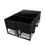 11 Piece Outdoor Dining Set with Cushions Poly Rattan Black Image 4