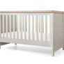 Mamas & Papas Cot Bed & matress in Grey & Oak Image 3
