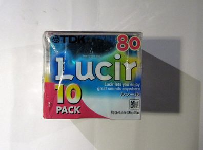 [New] Pack of 10 TDK Lucir 80 MiniDisc blanks