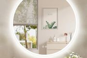 600 mm Round-Bathroom-Mirror-with-Lights, LED-Bathroom-Mirror with Dimmable, 3 Colour Temperatures, Anti-Fogging, Memory Function, HD Tempered Glass, IP44 LED Mirror