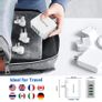 Travel Adapter 4 USB Universal Charger Plug Adaptor 22W 4.4A Multi USB Wall Plug with UK EU USA AUS Worldwide Power Adapter for iPhone, iPad, Android, Tablet(USB to USB C Adapter Included) Image 6