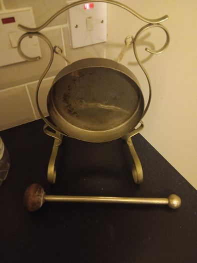 silver plated gong