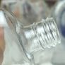 482 - Set of 5 Vintage Clear Glass Screw Top Collectible Decorative Bottles Image 4