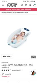 baby bath3-in-1 digital baby bath, Ergonomic tub, thermometer and scales