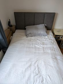 double bed, divan, brand new headboard, mattress