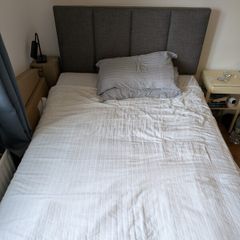 double bed, divan, brand new headboard, mattress