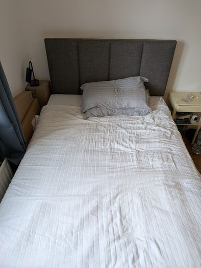 double bed, divan, brand new headboard, mattress
