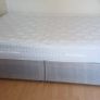4ft 6 double Divan grey bed & mattress Image 4