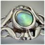 Sterling Silver Abalone Shell Size 0 1/2 Eu 54.7 Image 2